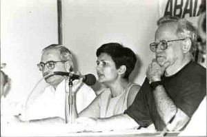 Campanha Salarial 94 – ENCONTRO DO BANESPA na sede do Sindicato dos bancários de PE 94 – Preparar Congresso (D- Elerdes, C- Dagmar)