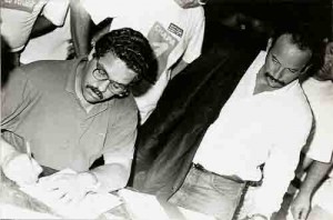 Eleição do Sindicato dos bancários em outubro/94 Imagem fotos