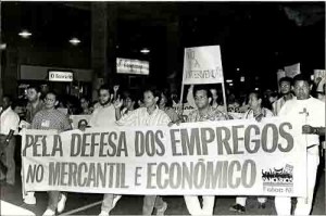 Ato contra a intervenção no Mercantil e Econômico – set/out - 95