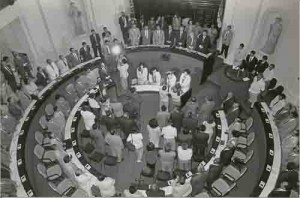 Ato na Assembléia contra a intervenção no Mercantil e Econômico set/out - 95