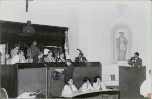 Ato na Assembléia contra a intervenção no Mercantil e Econômico set/out - 95