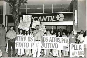 Protesto contra intervenção mercatil/ econômico Ag. Rua do imperador 1996