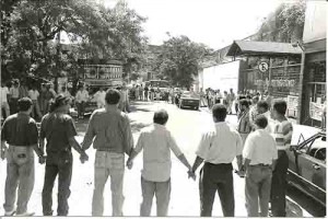 Ato em frente ao CENAB maio 1996