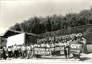 Ato Bancarios na luta contra as demissões no Banorte – maio/96