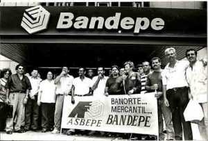 Defesa do BANDEPE Ato contra a privatização 1997 imagem fotos