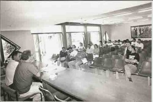 Reunião para apresentação do programa de gestão da chapa “pra vida acontecer” 1997