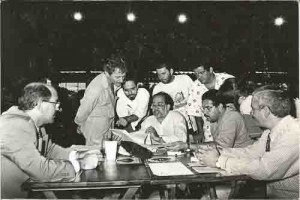 Apuração da eleição do sindicato Pra Vida Acontecer/ 1997 Quadra do Clube Banorte