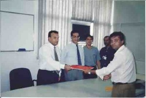 Entrega do dossiê a diretoria do Bradesco na Cidade Deus – SP em março/98 ref. filas nos bancos no estado – AL. Márcio – AL. Leonardo – SEEC/PE