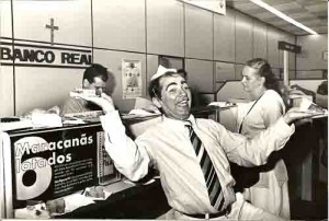 Manifestação Banco Real março/98 imagem fotos