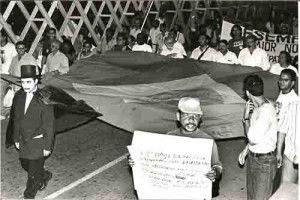 Manifestação da CUT contra o pacote do FMI … nov/98