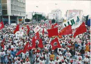 4º grito dos Excluídos – aqui é o meu país. 07/09/98 – recife/PE imagem fotos – Ivaldo Bezerra