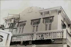 Fachada da sede do sindicato em recuperação maio /98