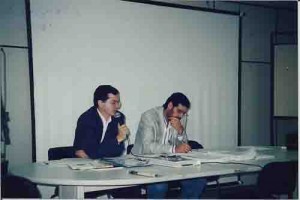 Seminário Nacional de Planejamento p/ Campanha Salarial – SP
D; Sergio Rosa(CNB/CUT); E: Gimar Carneiros(Proj. Travessia) - maio/1998