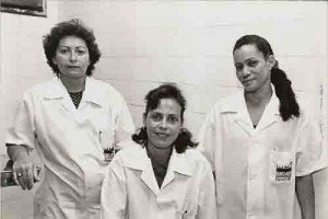 Funcionárias do Sindicato dos Bancários PED/E Lêda, Betúlia, Eliane(Odontologia) – Maio/1998